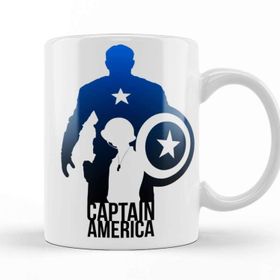 Baskı Dükkanı KB12701 The Avengers Captain America Porselen Kupa Bardak