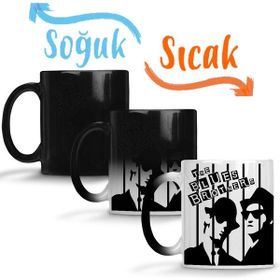 Baskı Dükkanı KB12713 The Blues Brothers Siyah Beyaz Porselen Kupa Bardak