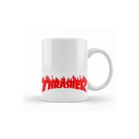 Baskı Dükkanı KB12747 Thrasher Kırmızı Logo Porselen Kupa Bardak