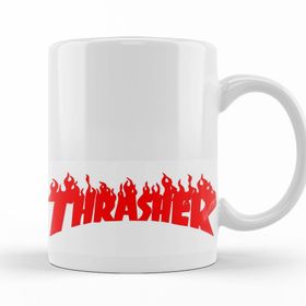 Baskı Dükkanı KB12747 Thrasher Kırmızı Logo Porselen Kupa Bardak