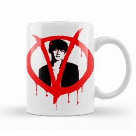 Baskı Dükkanı KB12764 V For Vendetta Baseball Sleeve Porselen Kupa Bardak