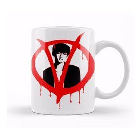 Baskı Dükkanı KB12764 V For Vendetta Baseball Sleeve Porselen Kupa Bardak