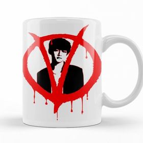 Baskı Dükkanı KB12764 V For Vendetta Baseball Sleeve Porselen Kupa Bardak