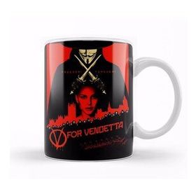 Baskı Dükkanı KB12768 V For Vendetta Freedom Porselen Kupa Bardak