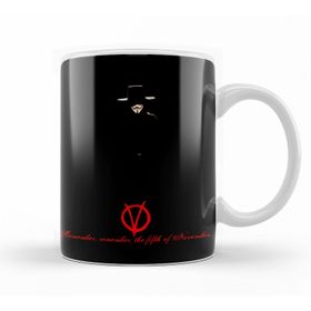 Baskı Dükkanı KB12771 V For Vendetta Remember Porselen Kupa Bardak