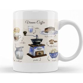 Baskı Dükkanı KB12777 Vienna Coffee Porselen Kupa Bardak