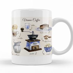Baskı Dükkanı KB12777 Vienna Coffee Porselen Kupa Bardak