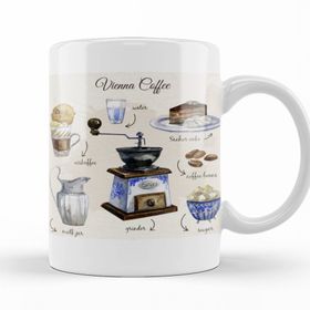 Baskı Dükkanı KB12777 Vienna Coffee Porselen Kupa Bardak