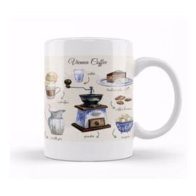 Baskı Dükkanı KB12777 Vienna Coffee Porselen Kupa Bardak