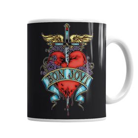 Baskı Dükkanı KB1324 Bon Jovi Banda Porselen Kupa Bardak