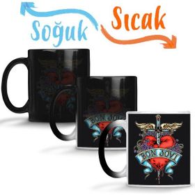 Baskı Dükkanı KB1324 Bon Jovi Banda Porselen Kupa Bardak