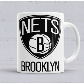 Baskı Dükkanı KB136 Brooklyn Nets Porselen Kupa Bardak