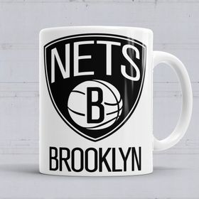 Baskı Dükkanı KB136 Brooklyn Nets Porselen Kupa Bardak