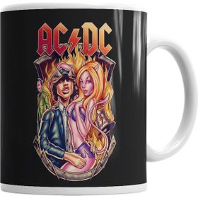 Baskı Dükkanı KB1362 Banda Ac Dc Porselen Kupa Bardak