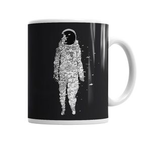 Baskı Dükkanı KB1371 Astronauta Lunatico Porselen Kupa Bardak