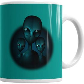 Baskı Dükkanı KB1387 Alien Uzaylı Porselen Kupa Bardak