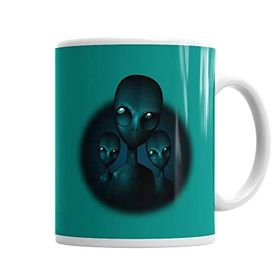 Baskı Dükkanı KB1387 Alien Uzaylı Porselen Kupa Bardak
