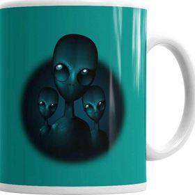 Baskı Dükkanı KB1387 Alien Uzaylı Porselen Kupa Bardak