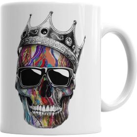 Baskı Dükkanı KB1426 Caveira King Porselen Kupa Bardak