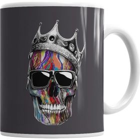Baskı Dükkanı KB1426 Caveira King Porselen Kupa Bardak