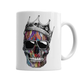 Baskı Dükkanı KB1426 Caveira King Porselen Kupa Bardak