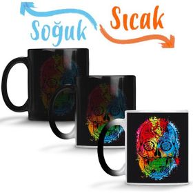 Baskı Dükkanı KB1427 Caveira Fun Skull Porselen Kupa Bardak