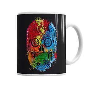Baskı Dükkanı KB1427 Caveira Fun Skull Porselen Kupa Bardak