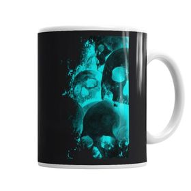 Baskı Dükkanı KB1428 Caveira Fluor Porselen Kupa Bardak
