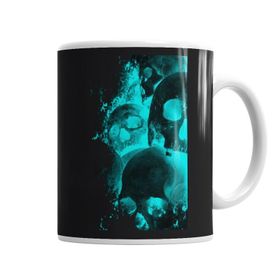 Baskı Dükkanı KB1428 Caveira Fluor Porselen Kupa Bardak