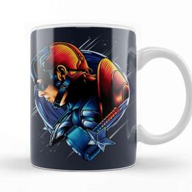 Baskı Dükkanı KB1440 Captain America Porselen Kupa Bardak