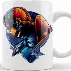 Baskı Dükkanı KB1440 Captain America Porselen Kupa Bardak