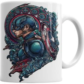 Baskı Dükkanı KB1442 Capitao America Porselen Kupa Bardak