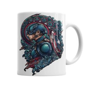 Baskı Dükkanı KB1442 Capitao America Porselen Kupa Bardak
