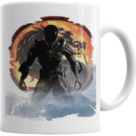 Baskı Dükkanı KB1443 Alien Mortal Kombat Gamer Games Porselen Kupa Bardak