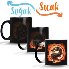 Baskı Dükkanı KB1455 Scorpion Mortal Kombat Dragao Porselen Kupa Bardak