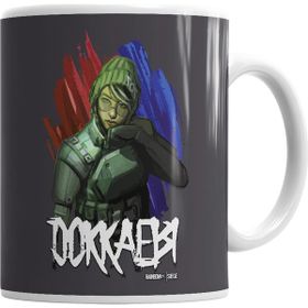 Baskı Dükkanı KB1458 Rainbow Six Dokkaebi Porselen Kupa Bardak