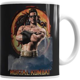 Baskı Dükkanı KB1472 Mortal Kombat Jonny Cage Game Porselen Kupa Bardak