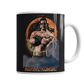 Baskı Dükkanı KB1472 Mortal Kombat Jonny Cage Game Porselen Kupa Bardak
