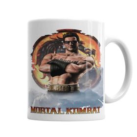 Baskı Dükkanı KB1472 Mortal Kombat Jonny Cage Game Porselen Kupa Bardak