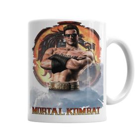 Baskı Dükkanı KB1472 Mortal Kombat Jonny Cage Game Porselen Kupa Bardak
