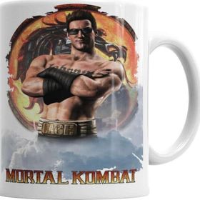 Baskı Dükkanı KB1472 Mortal Kombat Jonny Cage Game Porselen Kupa Bardak