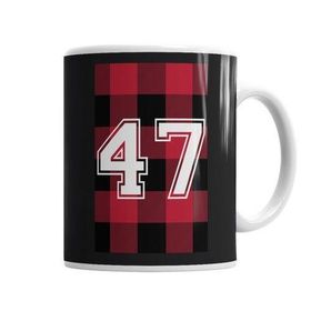 Baskı Dükkanı KB1477 Camiseta 47 Porselen Kupa Bardak