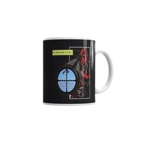 Baskı Dükkanı KB1488 Deadpool Big Gun Porselen Kupa Bardak