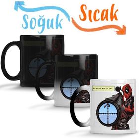 Baskı Dükkanı KB1488 Deadpool Big Gun Porselen Kupa Bardak