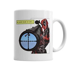 Baskı Dükkanı KB1488 Deadpool Big Gun Porselen Kupa Bardak
