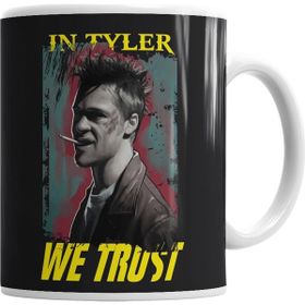 Baskı Dükkanı KB1489 Clube Da Luta Tyler Durden We Trust Porselen Kupa Bardak