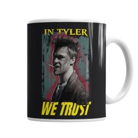 Baskı Dükkanı KB1489 Clube Da Luta Tyler Durden We Trust Porselen Kupa Bardak