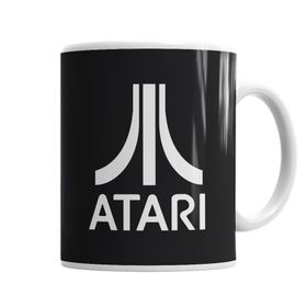 Baskı Dükkanı KB1498 Oyun Atari Logo Vintage Porselen Kupa Bardak