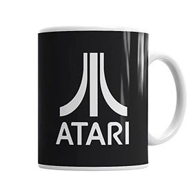 Baskı Dükkanı KB1498 Oyun Atari Logo Vintage Porselen Kupa Bardak