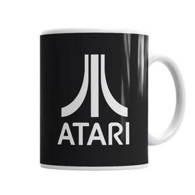 Baskı Dükkanı KB1498 Oyun Atari Logo Vintage Porselen Kupa Bardak